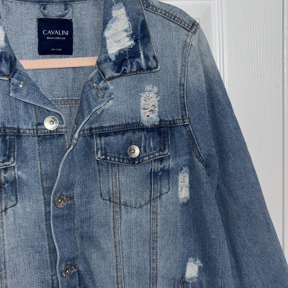 Distressed Denim Jacket - Picture 4 of 11